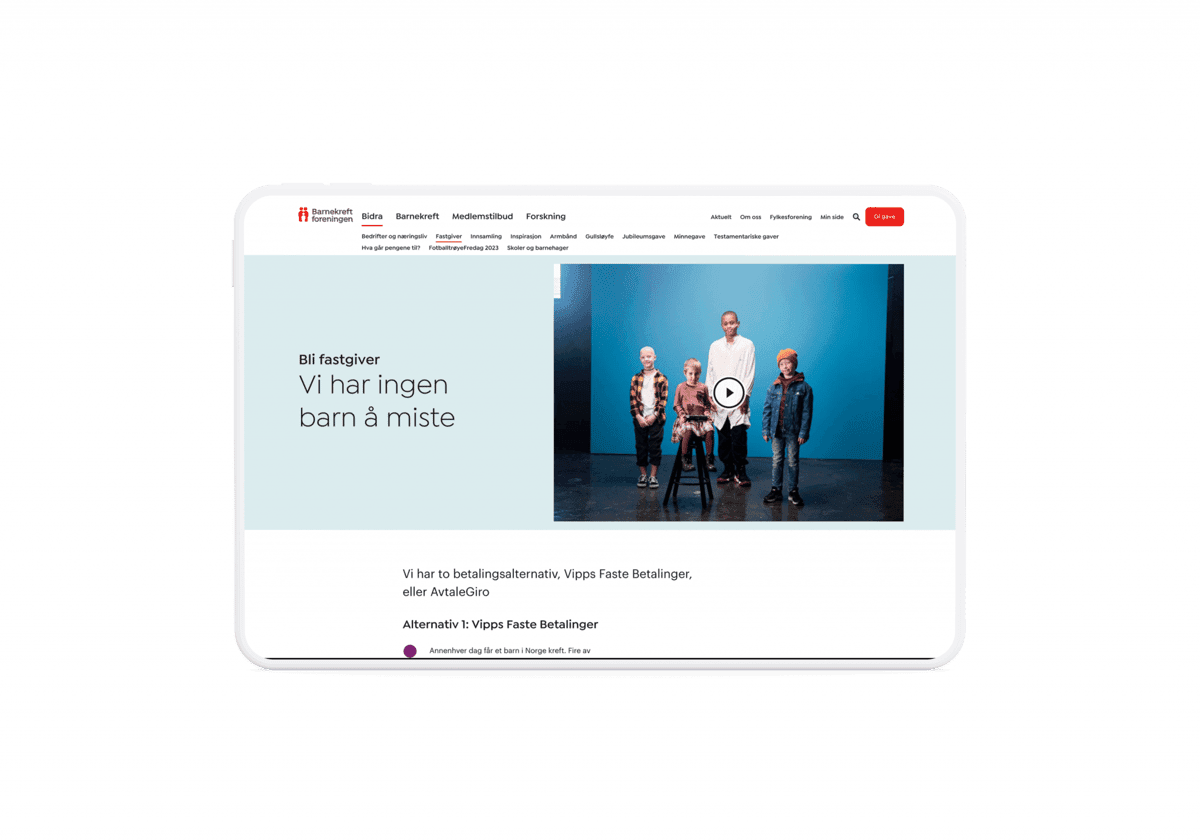 Tablet-mockup – Bli fastgiver