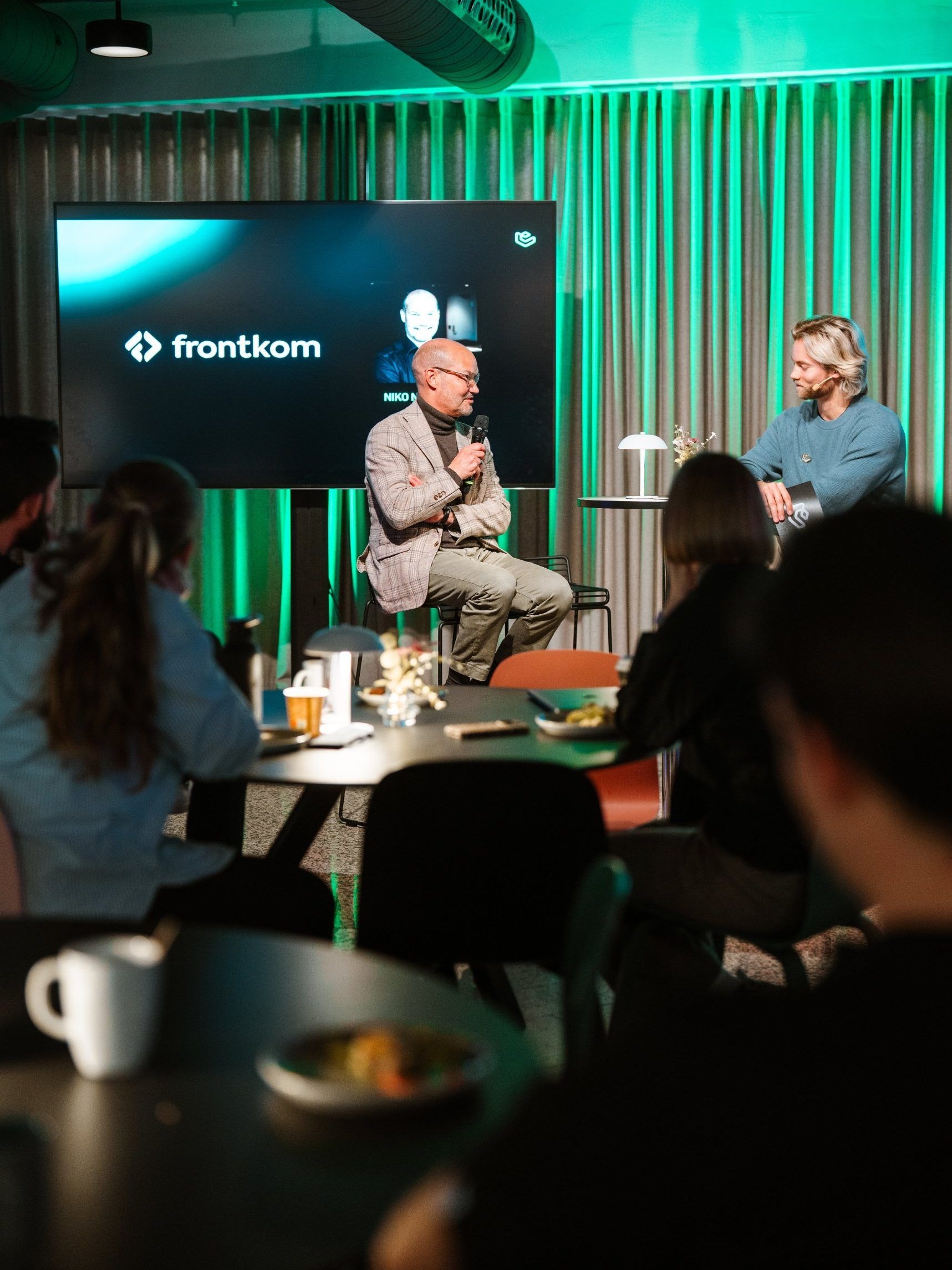 Niko Nyström i samtale med publikum på Epicenter i Oslo