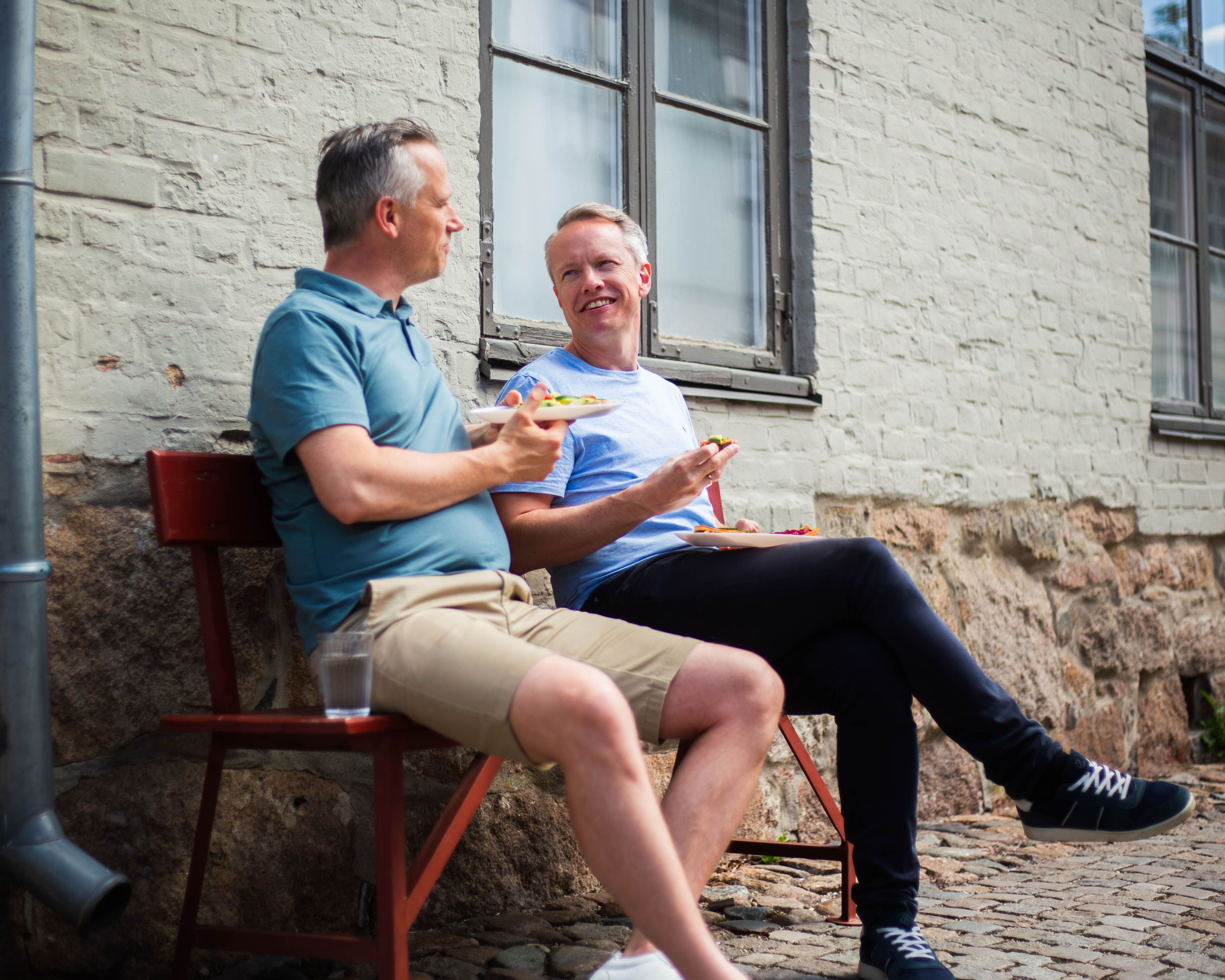 Frontkom colleagues outdoors in Gamlebyen
